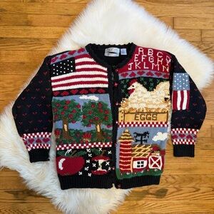 Vintage cottagecore farm knit cardigan